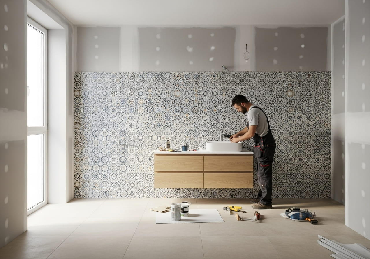 Banyo yenileme ve dekorasyon hizmeti Modern banyo yenileme çalışması