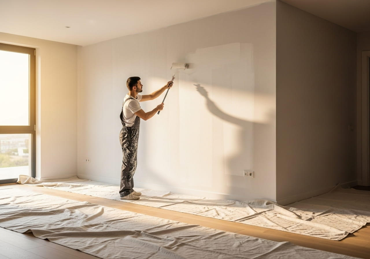 Boya ve alçı uygulama hizmeti Duvara boya yapan usta
